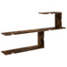 Raft de perete Stejar fumuriu 122 x 18 x 60 cm Lemn prelucrat - WALTI WALTI