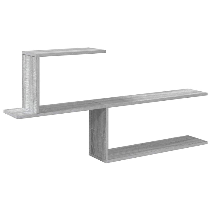 Raft de perete Sonoma gri 122 x 18 x 60 cm Lemn prelucrat - WALTI WALTI