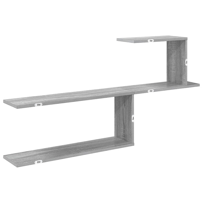 Raft de perete Sonoma gri 122 x 18 x 60 cm Lemn prelucrat - WALTI WALTI