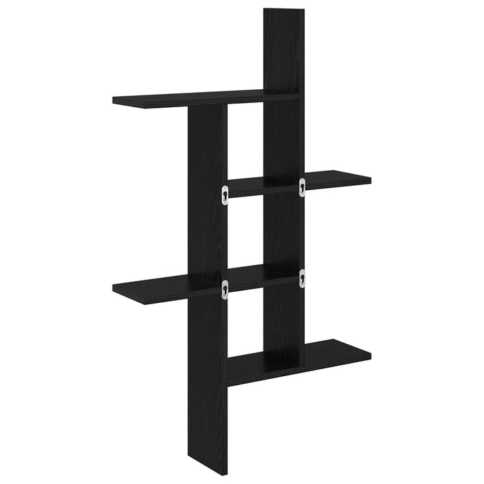 Raft de perete Stejar Negru 61 x 15 x 102 cm Lemn prelucrat - WALTI WALTI