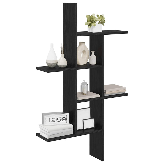 Raft de perete Stejar Negru 61 x 15 x 102 cm Lemn prelucrat - WALTI WALTI