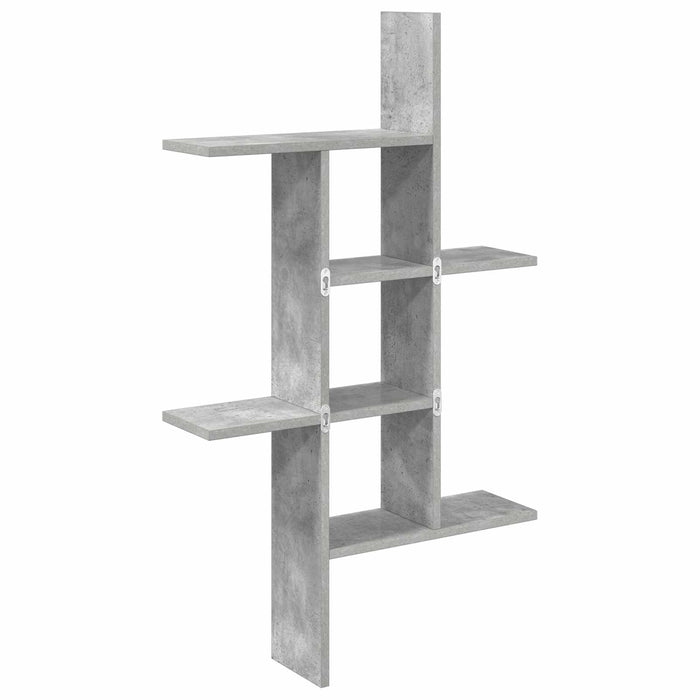 Raft de perete Gri Beton 61 x 15 x 102 cm Lemn prelucrat - WALTI WALTI