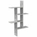 Raft de perete Gri Beton 61 x 15 x 102 cm Lemn prelucrat - WALTI WALTI