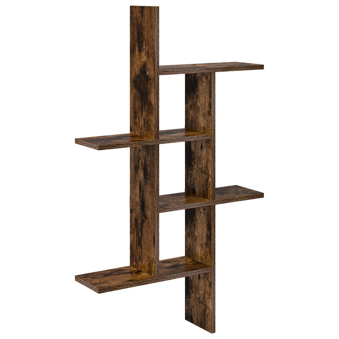 Raft de perete Stejar fumuriu 61 x 15 x 102 cm Lemn prelucrat - WALTI WALTI