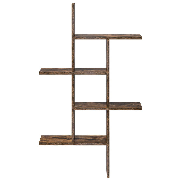Raft de perete Stejar fumuriu 61 x 15 x 102 cm Lemn prelucrat - WALTI WALTI