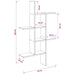 Raft de perete Stejar fumuriu 61 x 15 x 102 cm Lemn prelucrat - WALTI WALTI