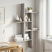 Raft de perete Sonoma gri 61 x 15 x 102 cm Lemn prelucrat - WALTI WALTI