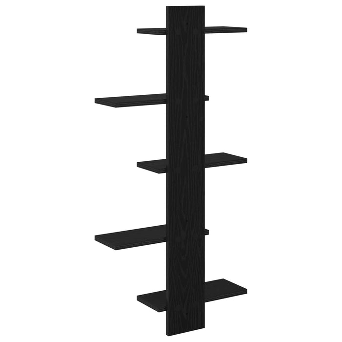 Raft Suspendat Pentru Perete Stejar Negru 48,5 x 15 x 101 cm - WALTI WALTI