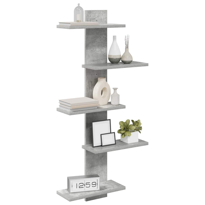 Raft Suspendat Pentru Perete Gri Beton 48,5 x 15 x 101 cm - WALTI WALTI