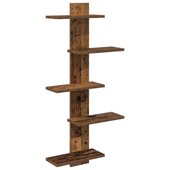 Raft Suspendat Pentru Perete Lemn vechi 48,5 x 15 x 101 cm - WALTI WALTI