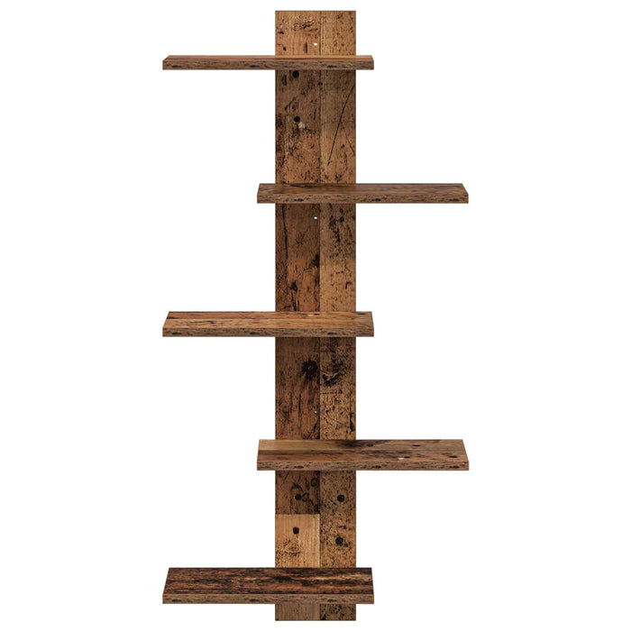 Raft Suspendat Pentru Perete Lemn vechi 48,5 x 15 x 101 cm - WALTI WALTI