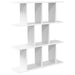 Raft de perete Alb 80 x 20 x 96 cm Lemn prelucrat - WALTI WALTI