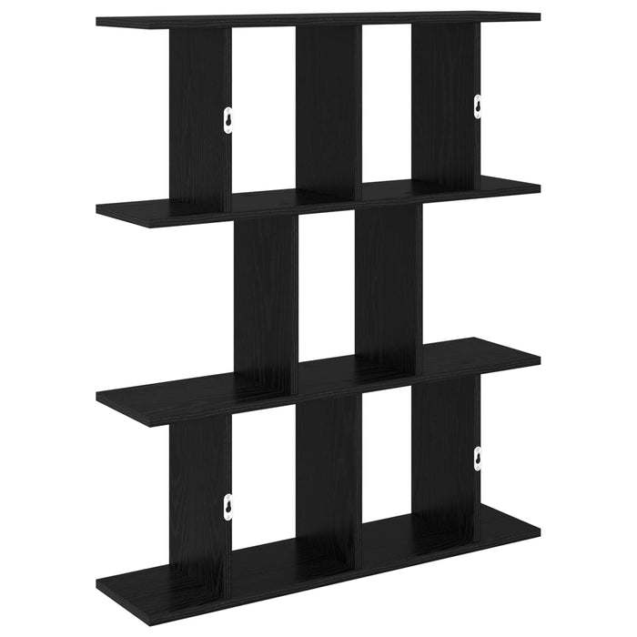 Raft de perete Stejar Negru 80 x 20 x 96 cm Lemn prelucrat - WALTI WALTI