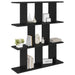 Raft de perete Stejar Negru 80 x 20 x 96 cm Lemn prelucrat - WALTI WALTI