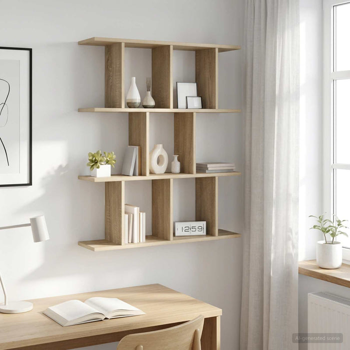 Raft de perete Stejar Sonoma 80 x 20 x 96 cm Lemn prelucrat - WALTI WALTI