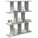 Raft de perete Gri Beton 80 x 20 x 96 cm Lemn prelucrat - WALTI WALTI