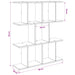 Raft de perete Gri Beton 80 x 20 x 96 cm Lemn prelucrat - WALTI WALTI