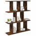 Raft de perete Stejar fumuriu 80 x 20 x 96 cm Lemn prelucrat - WALTI WALTI