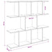 Raft de perete Stejar Negru 102 x 20 x 96 cm Lemn prelucrat - WALTI WALTI