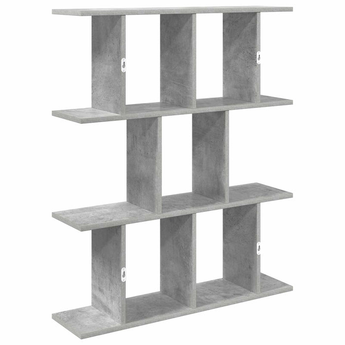Raft de perete Gri Beton 102 x 20 x 96 cm Lemn prelucrat - WALTI WALTI