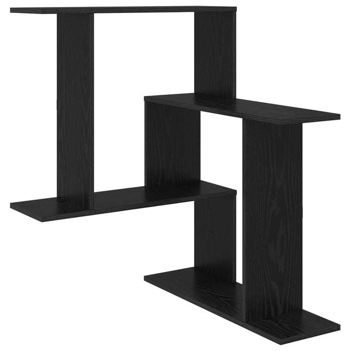 Raft de perete Stejar Negru 67 x 67 x 87 cm Lemn prelucrat - WALTI WALTI