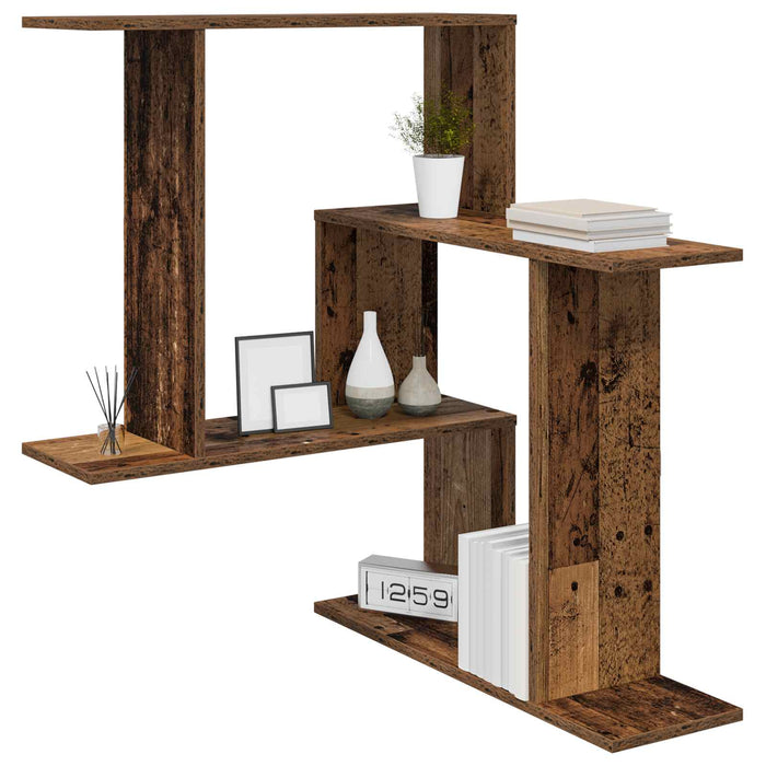 Raft de perete Lemn vechi 67 x 67 x 87 cm Lemn prelucrat - WALTI WALTI