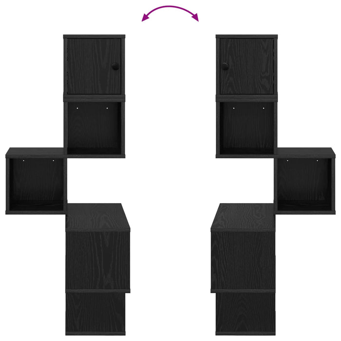 Rafters colțar de perete Stejar Negru 48 x 48 x 120 cm - WALTI WALTI