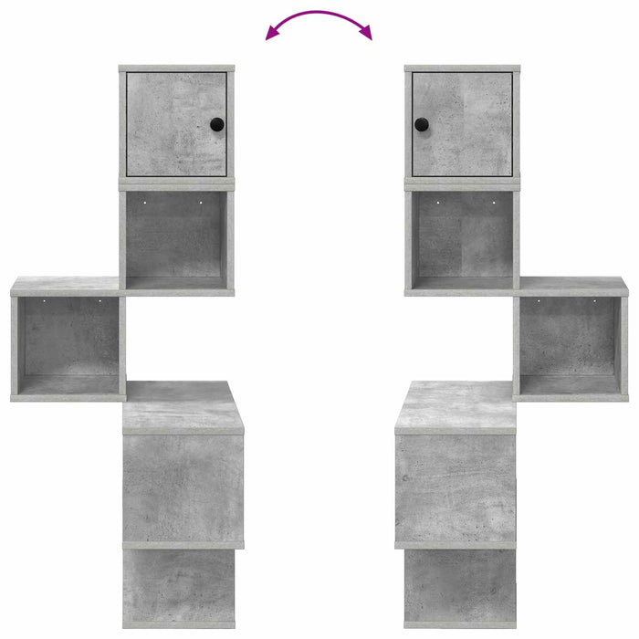 Rafters colțar de perete Gri Beton 48 x 48 x 120 cm - WALTI WALTI