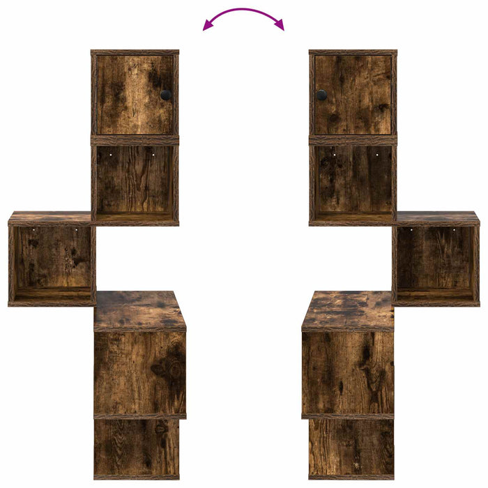 Rafters colțar de perete Stejar fumuriu 48 x 48 x 120 cm - WALTI WALTI