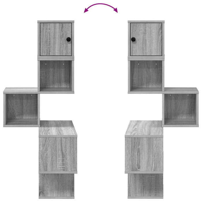 Rafters colțar de perete Sonoma gri 48 x 48 x 120 cm - WALTI WALTI