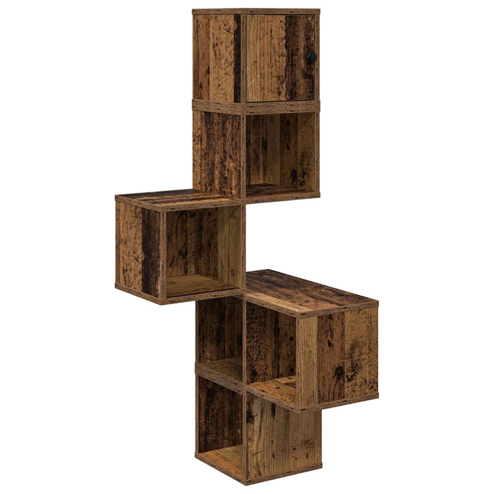 Rafters colțar de perete Lemn vechi 48 x 48 x 120 cm - WALTI WALTI