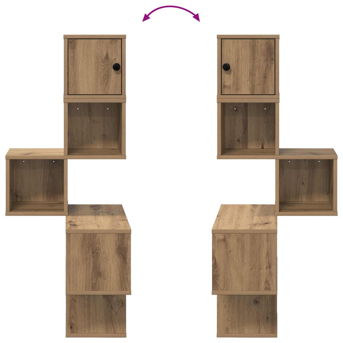 Rafters colțar de perete Stejar Artizanal 48 x 48 x 120 cm - WALTI WALTI