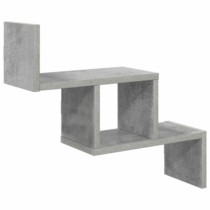 Raft de perete Gri Beton 48 x 15 x 42 cm Lemn prelucrat - WALTI WALTI