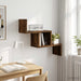 Raft de perete Stejar fumuriu 48 x 15 x 42 cm Lemn prelucrat - WALTI WALTI