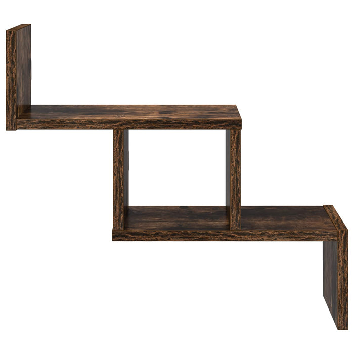 Raft de perete Stejar fumuriu 48 x 15 x 42 cm Lemn prelucrat - WALTI WALTI