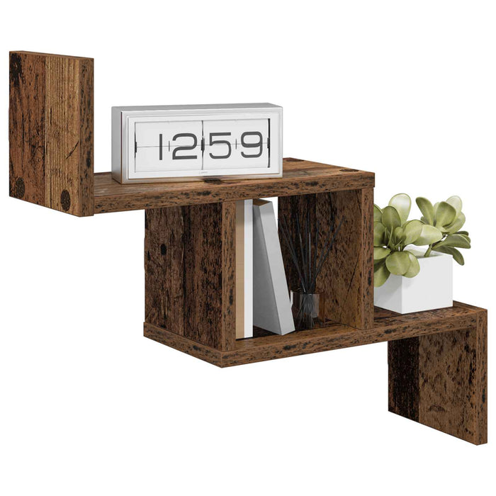 Raft de perete Lemn vechi 48 x 15 x 42 cm Lemn prelucrat - WALTI WALTI