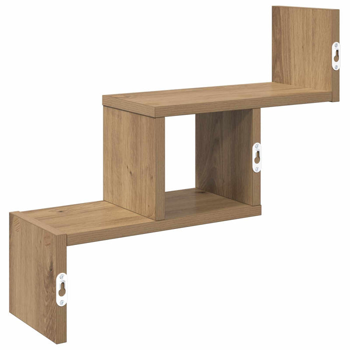 Raft de perete Stejar Artizanal 48 x 15 x 42 cm Lemn prelucrat - WALTI WALTI