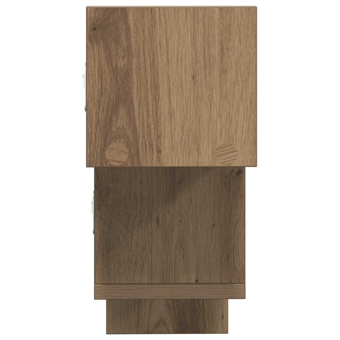 Raft de perete Stejar Artizanal 48 x 15 x 42 cm Lemn prelucrat - WALTI WALTI