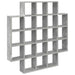 Raft de perete Gri Beton 100 x 13 x 100 cm Lemn prelucrat - WALTI WALTI