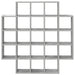 Raft de perete Gri Beton 100 x 13 x 100 cm Lemn prelucrat - WALTI WALTI