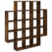 Raft de perete Stejar fumuriu 100 x 13 x 100 cm Lemn prelucrat - WALTI WALTI