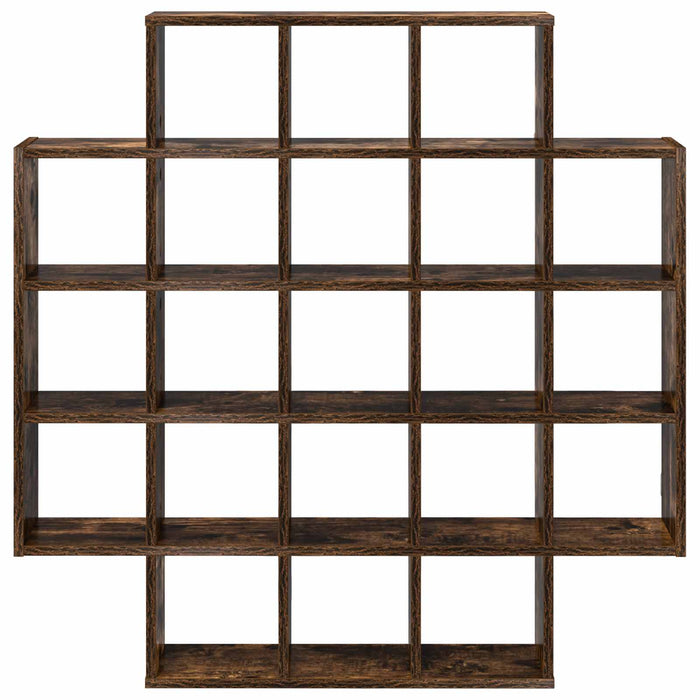 Raft de perete Stejar fumuriu 100 x 13 x 100 cm Lemn prelucrat - WALTI WALTI