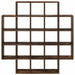 Raft de perete Stejar fumuriu 100 x 13 x 100 cm Lemn prelucrat - WALTI WALTI