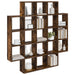 Raft de perete Stejar fumuriu 100 x 13 x 100 cm Lemn prelucrat - WALTI WALTI