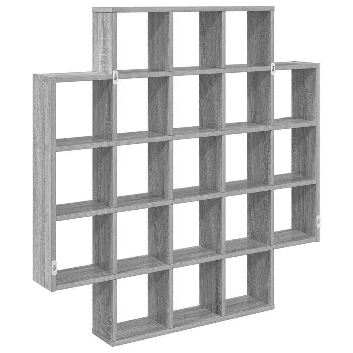 Raft de perete Sonoma gri 100 x 13 x 100 cm Lemn prelucrat - WALTI WALTI