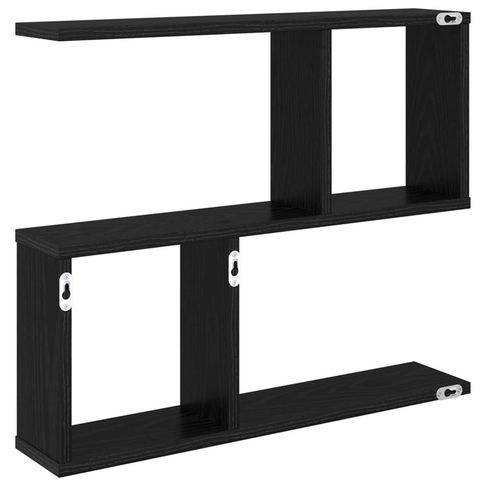 Raft de perete Stejar Negru 60 x 12 x 50,5 cm Lemn prelucrat - WALTI WALTI