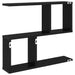Raft de perete Stejar Negru 60 x 12 x 50,5 cm Lemn prelucrat - WALTI WALTI