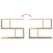 Raft de perete Stejar Sonoma 60 x 12 x 50,5 cm Lemn prelucrat - WALTI WALTI