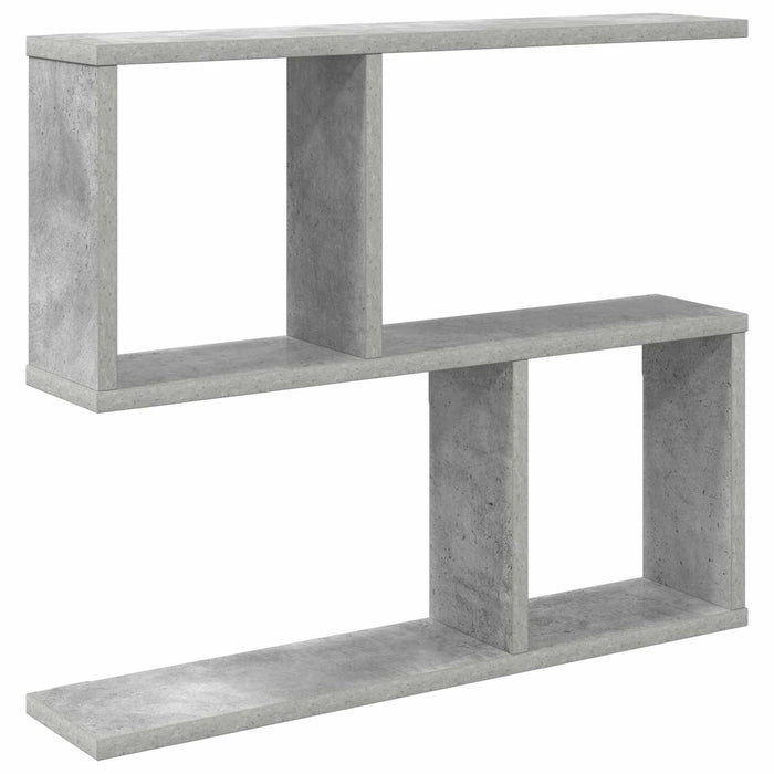 Raft de perete Gri Beton 60 x 12 x 50,5 cm Lemn prelucrat - WALTI WALTI
