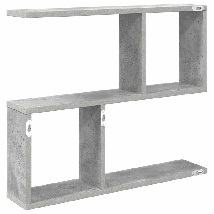 Raft de perete Gri Beton 60 x 12 x 50,5 cm Lemn prelucrat - WALTI WALTI
